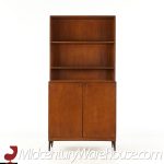 heywood wakefield contessa mid century 2 door bar cabinet with hutch