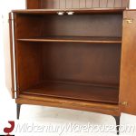 heywood wakefield contessa mid century 2 door bar cabinet with hutch