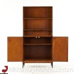 heywood wakefield contessa mid century 2 door bar cabinet with hutch
