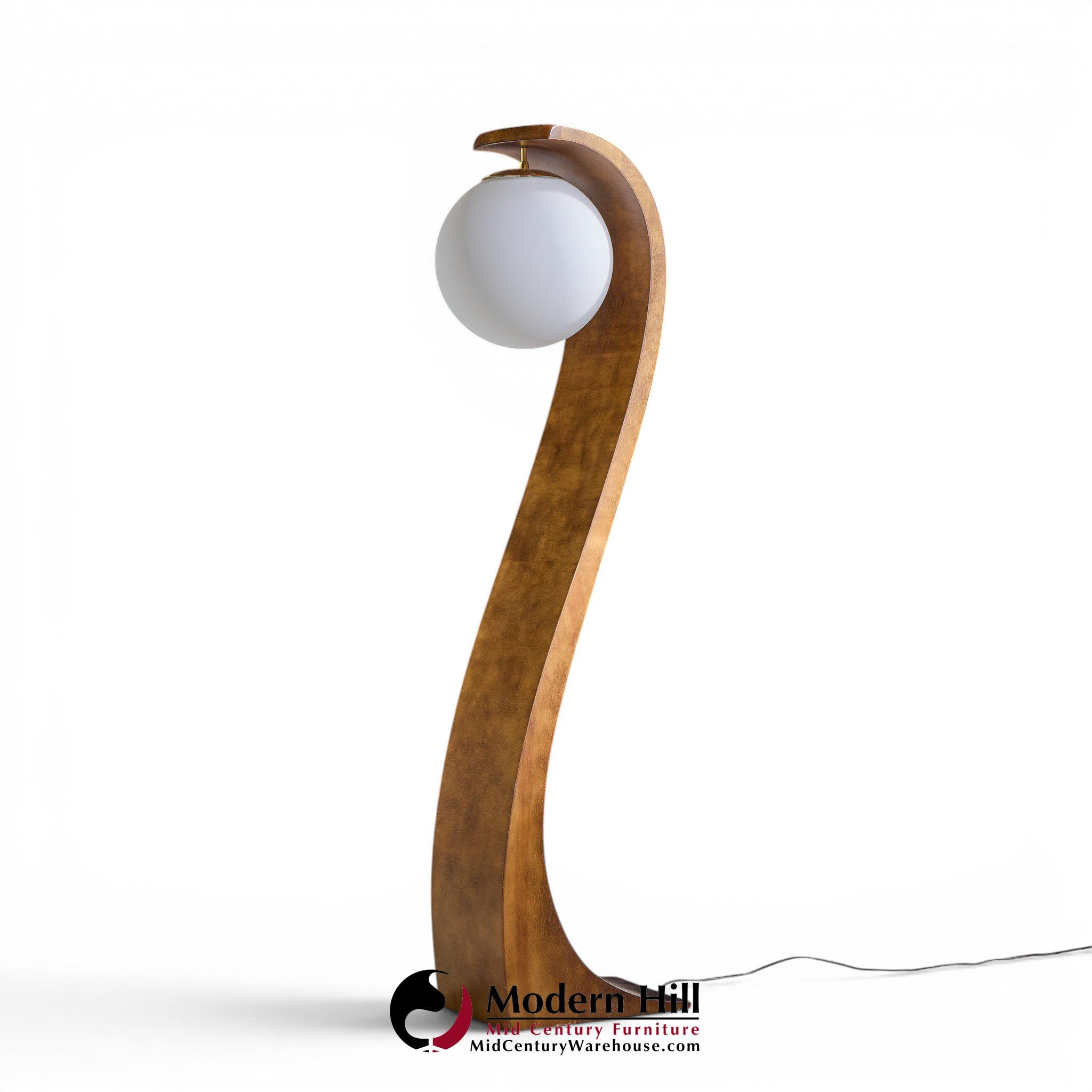 jack haywood for modeline mid century serpentine floor lamp