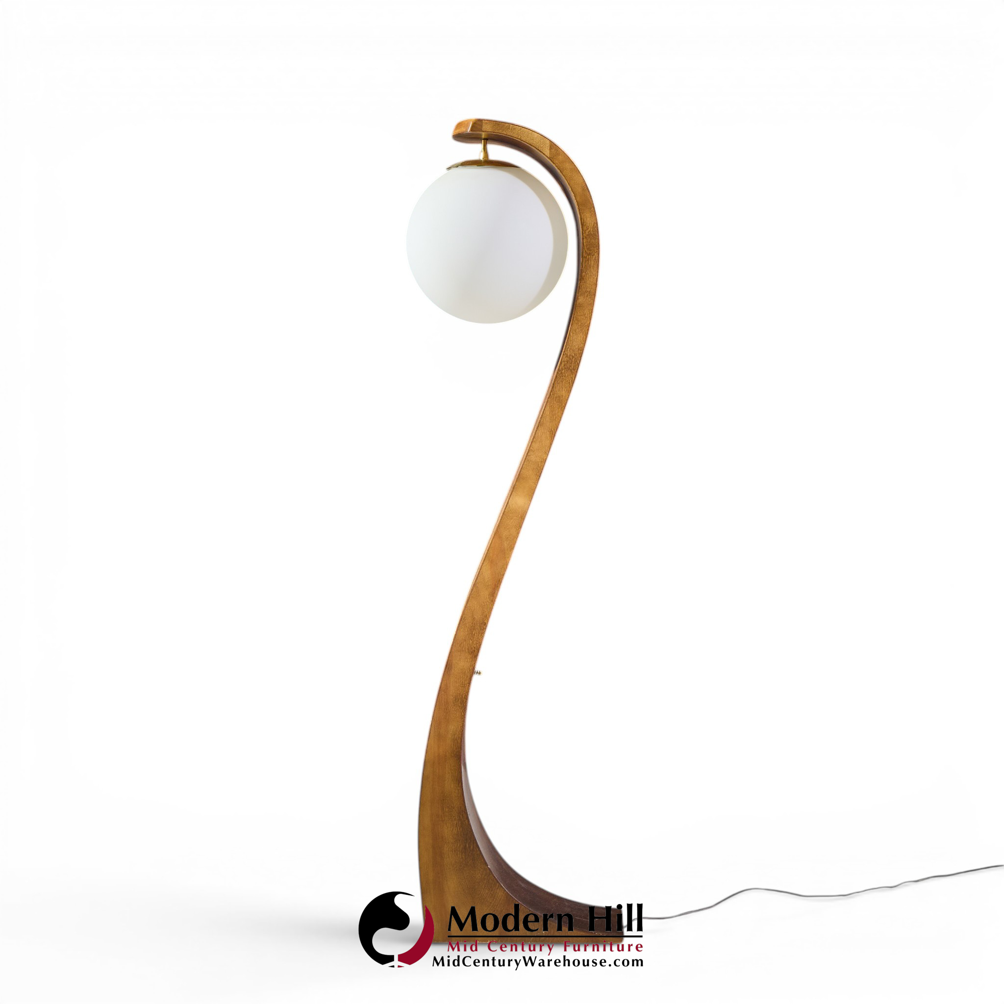 jack haywood for modeline mid century serpentine floor lamp