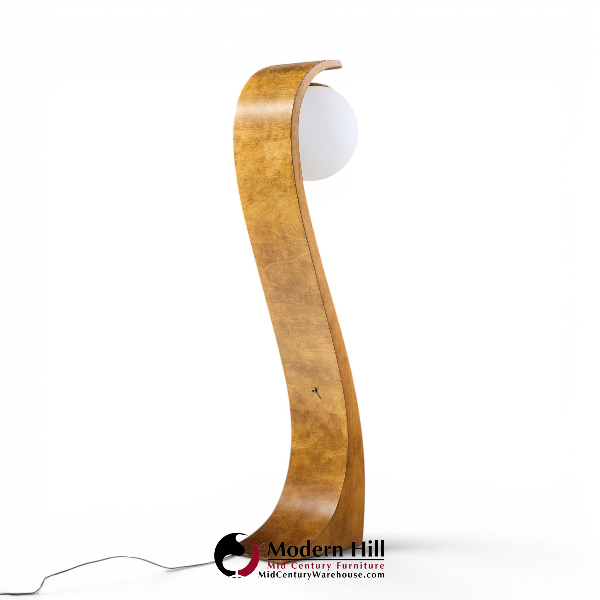 jack haywood for modeline mid century serpentine floor lamp