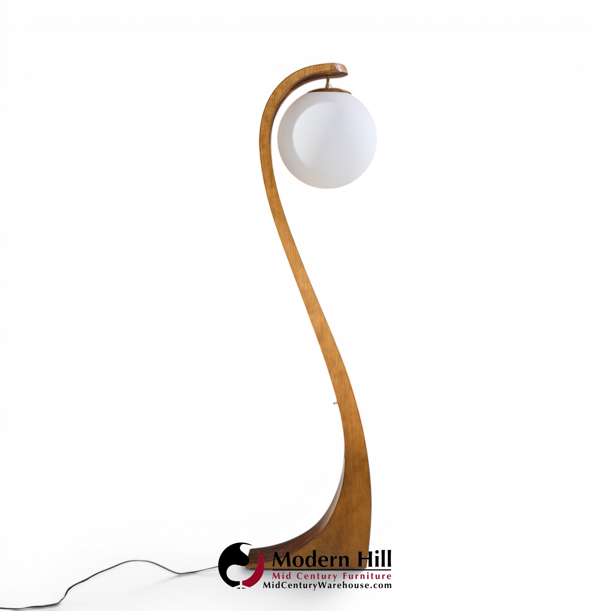 jack haywood for modeline mid century serpentine floor lamp
