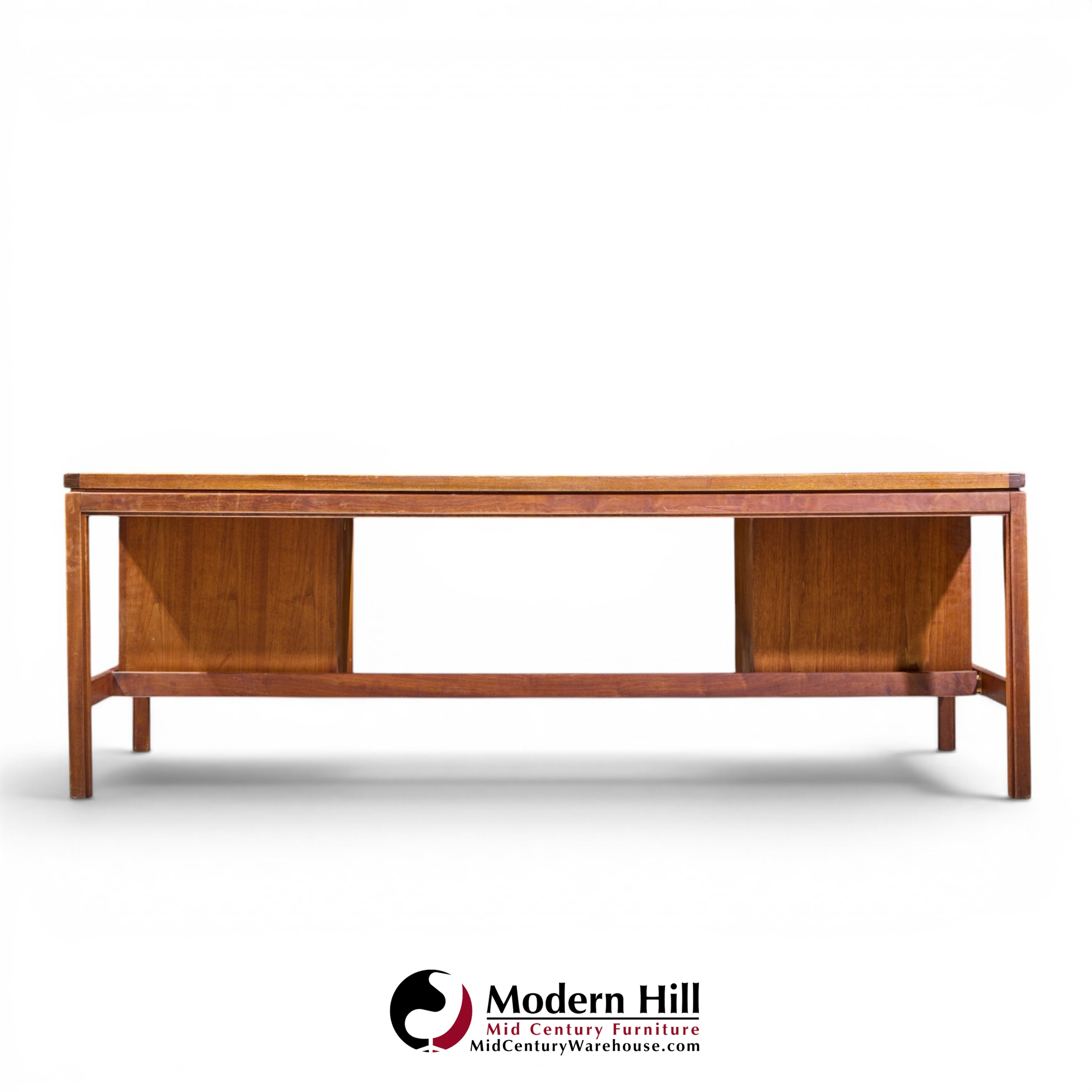 jens risom mid century walnut executive desk