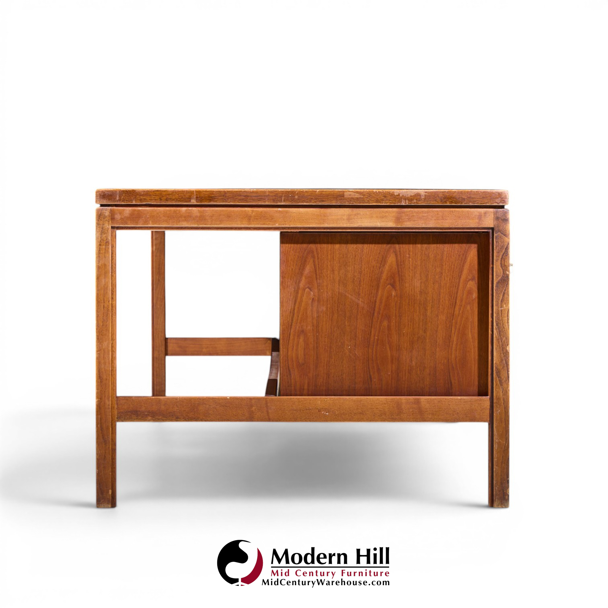 jens risom mid century walnut executive desk
