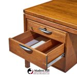 jens risom mid century walnut executive desk