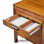 jens risom mid century walnut executive desk