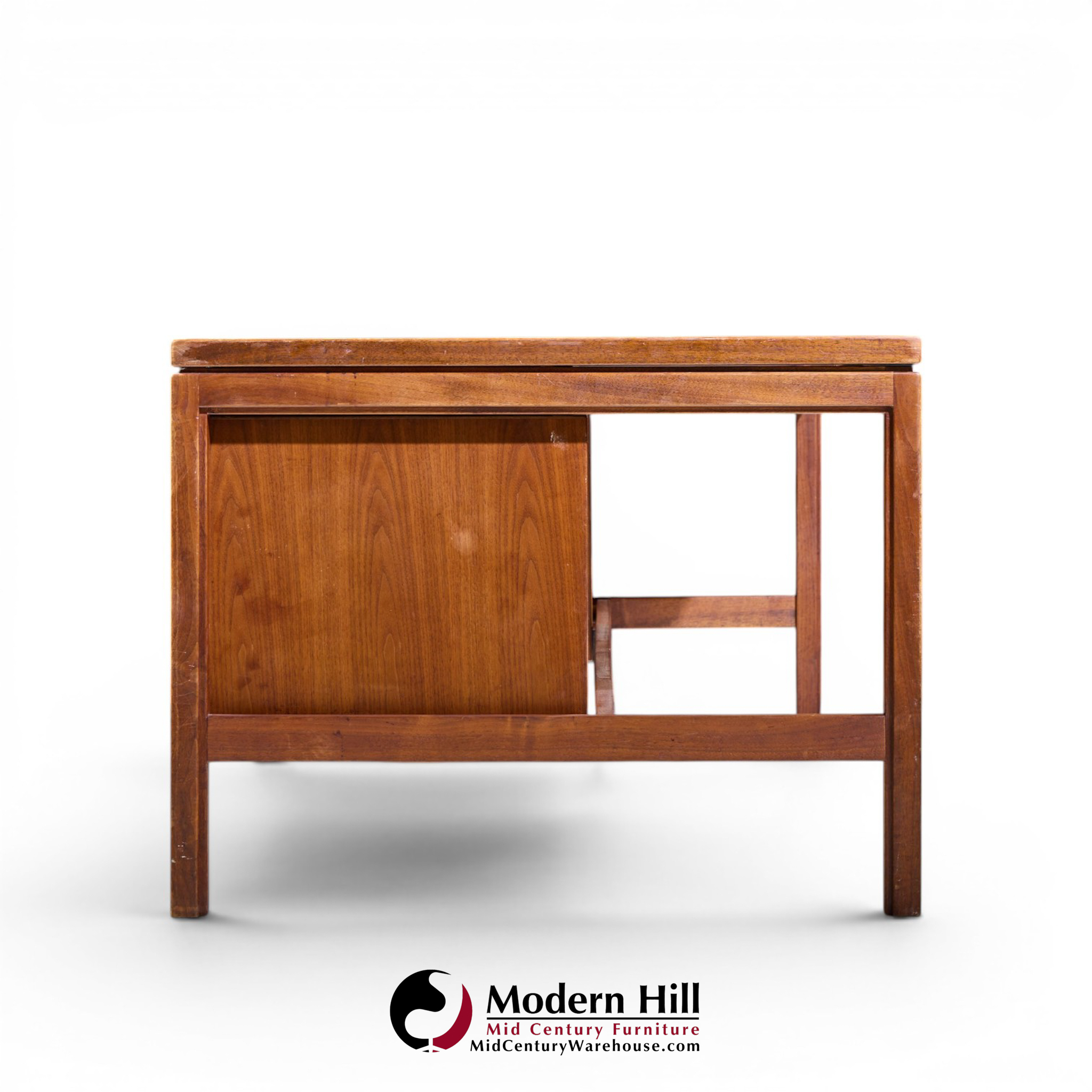 jens risom mid century walnut executive desk