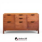 jens risom mid century walnut file credenza