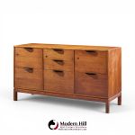jens risom mid century walnut file credenza