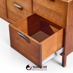 jens risom mid century walnut file credenza