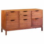 jens risom mid century walnut file credenza