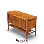 kipp stewart for drexel declaration mid century walnut tambour door bar cart