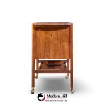 kipp stewart for drexel declaration mid century walnut tambour door bar cart