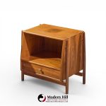 kipp stewart for drexel declaration mid century walnut floating nightstand