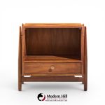 kipp stewart for drexel declaration mid century walnut floating nightstand