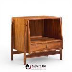 kipp stewart for drexel declaration mid century walnut floating nightstand