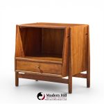 kipp stewart for drexel declaration mid century walnut floating nightstand