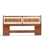kipp stewart for drexel declaration mid century walnut king headboard