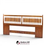 kipp stewart for drexel declaration mid century walnut king headboard