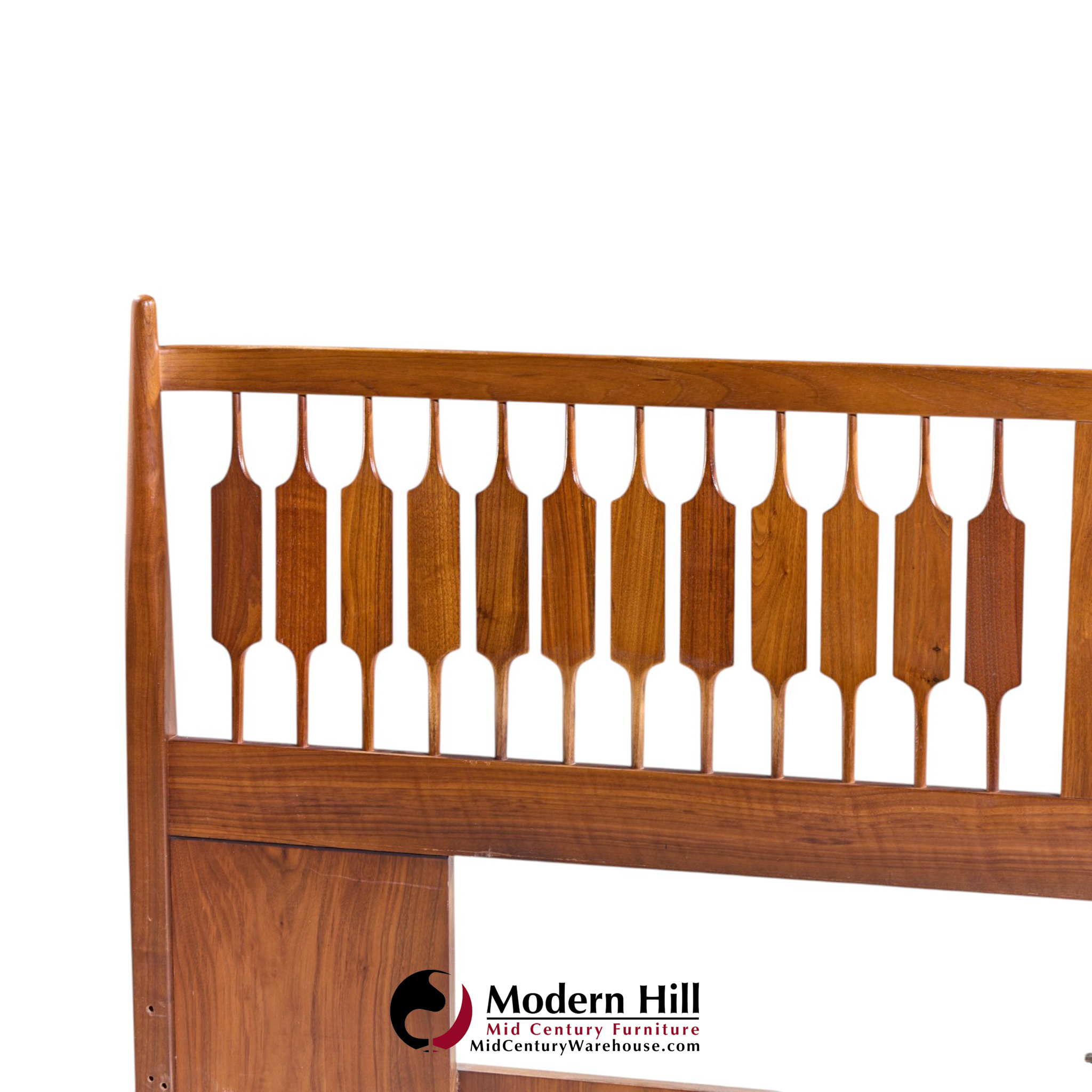 kipp stewart for drexel declaration mid century walnut king headboard