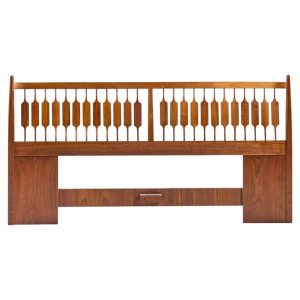 kipp stewart for drexel declaration mid century walnut king headboard
