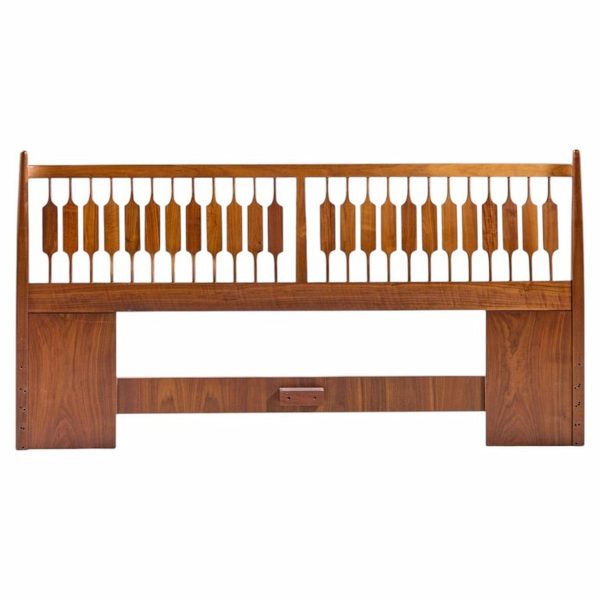 kipp stewart for drexel declaration mid century walnut king headboard