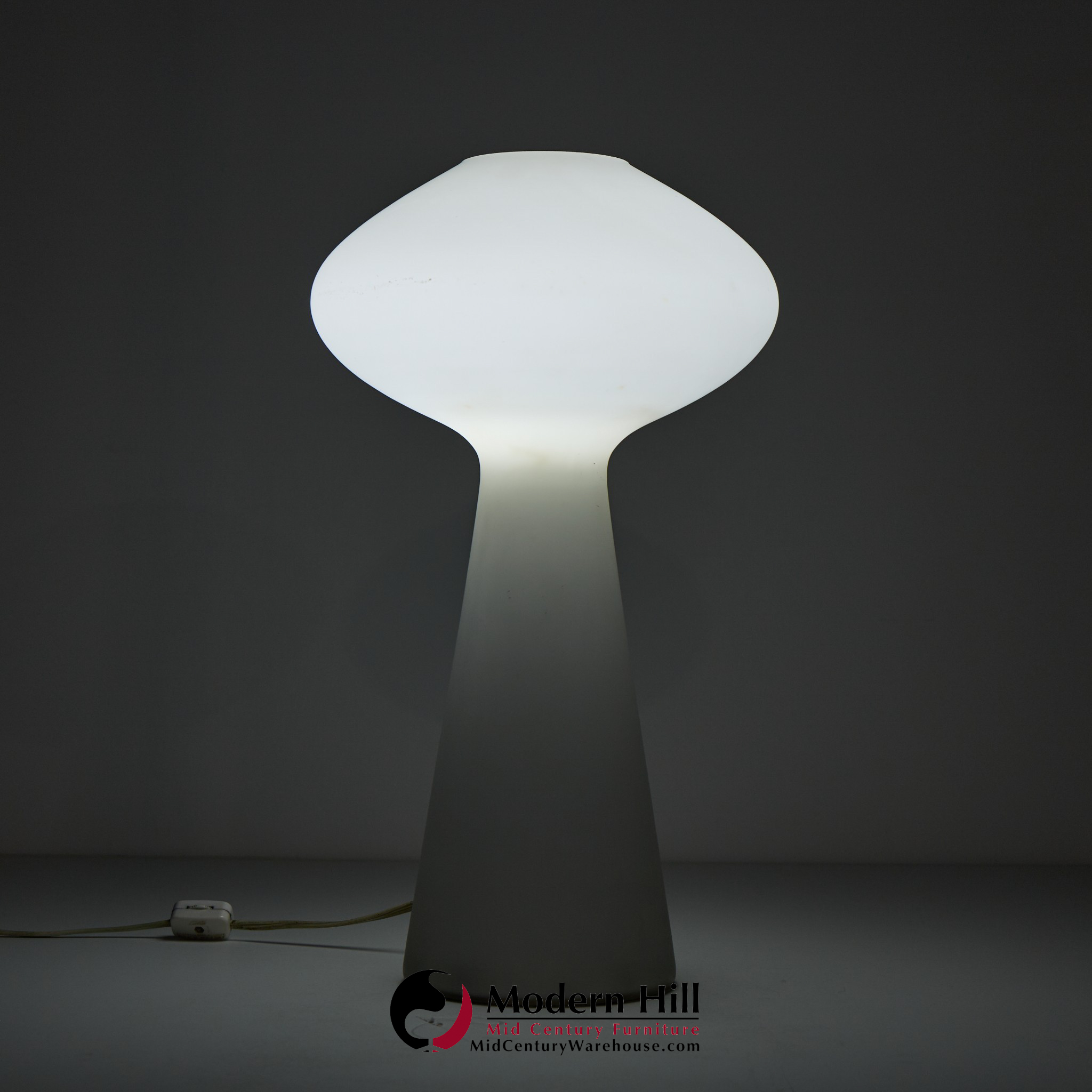 lisa johansson-pape mid century finnish hand blown glass lamps - pair