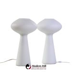 lisa johansson-pape mid century finnish hand blown glass lamps - pair