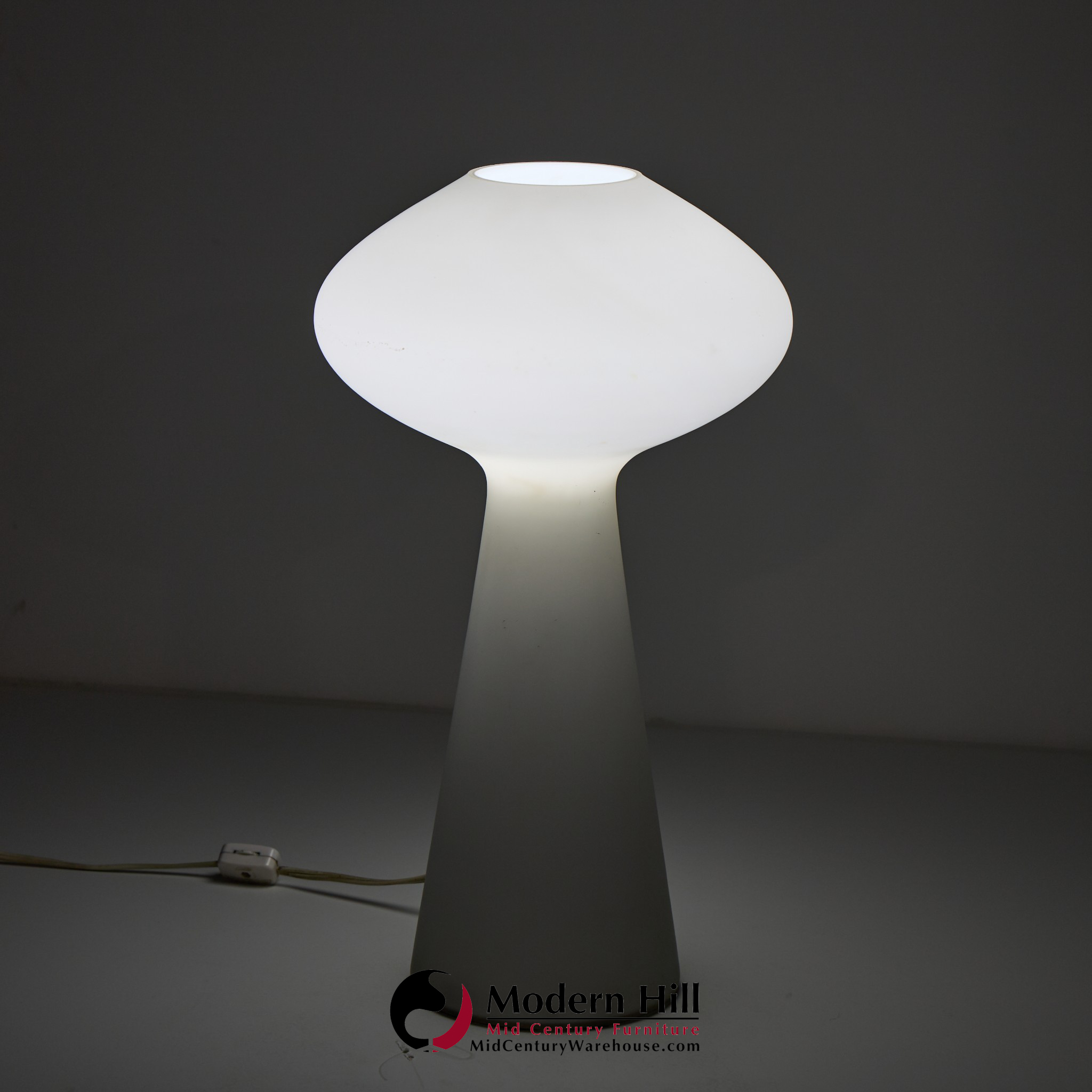 lisa johansson-pape mid century finnish hand blown glass lamps - pair
