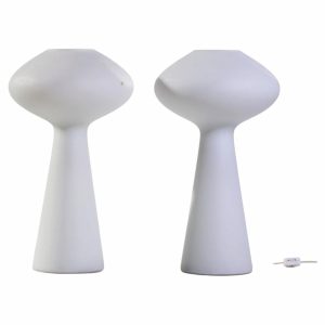 lisa johansson-pape mid century finnish hand blown glass lamps - pair