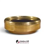 mastercraft mid century brass and mirrored round coffee table