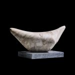 mid century abstract carved stone sculpture