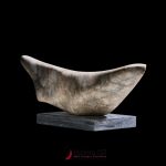 mid century abstract carved stone sculpture