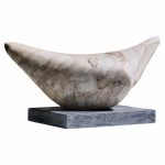 mid century abstract carved stone sculpture