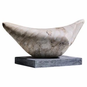 mid century abstract carved stone sculpture