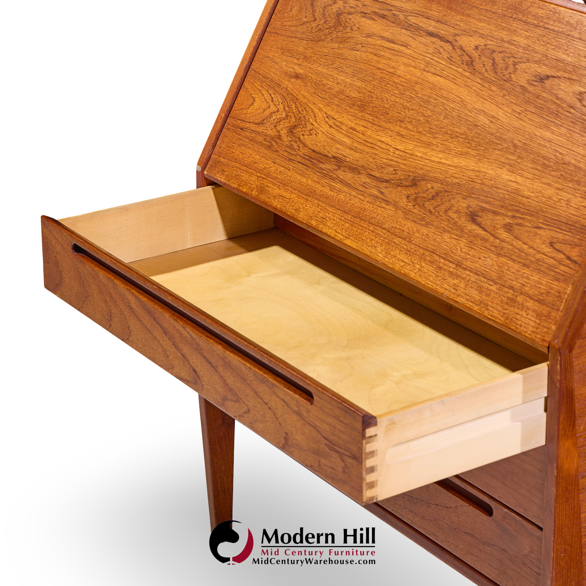 kai kristiansen for tørring møbelfabrik mid century danish teak secretary desk