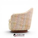 milo baughman for thayer coggin mid century walnut base swivel lounge chair