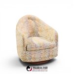 milo baughman for thayer coggin mid century walnut base swivel lounge chair