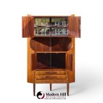 omann jun style mid century danish rosewood corner cabinet