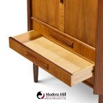 omann jun style mid century danish rosewood corner cabinet
