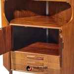 omann jun style mid century danish rosewood corner cabinet