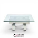 paul evans cityscape mid century chrome and stainless steel coffee table