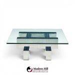paul evans cityscape mid century chrome and stainless steel coffee table