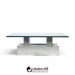 paul evans cityscape mid century chrome and stainless steel coffee table