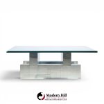 paul evans cityscape mid century chrome and stainless steel coffee table