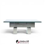 paul evans cityscape mid century chrome and stainless steel coffee table