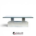 paul evans cityscape mid century chrome and stainless steel coffee table