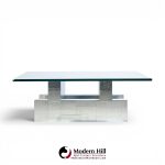 paul evans cityscape mid century chrome and stainless steel coffee table