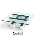 paul evans cityscape mid century chrome and stainless steel coffee table